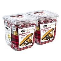 Biscotti, Dark Chocolate Almond, 0.88 oz Packet, 25/Tub, 2 Tubs/Carton (60004079)