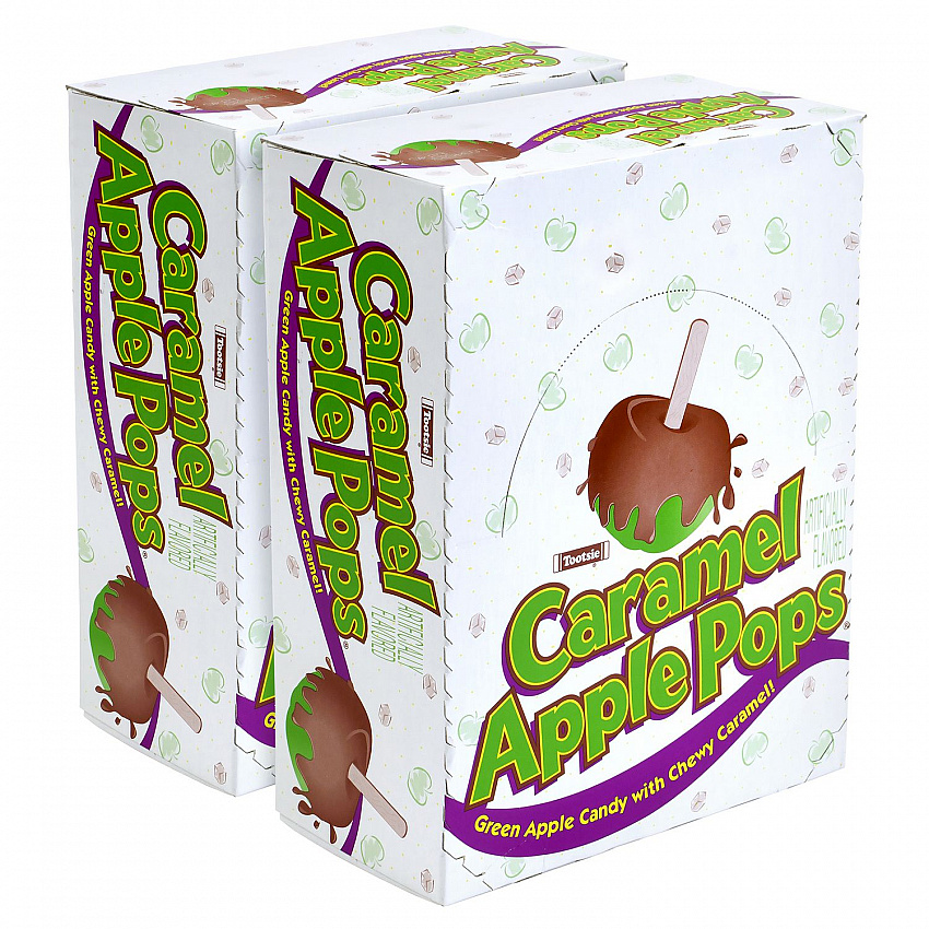Caramel Apple Pops, 0.63 oz Individually Wrapped, 48/Box, 2 Boxes/Carton (60004066)