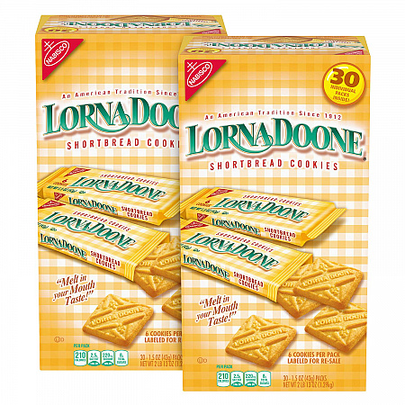 Lorna Doone Shortbread Cookies, 1.5 oz Packet, 30/Box, 2 Boxes/Carton (60004093)