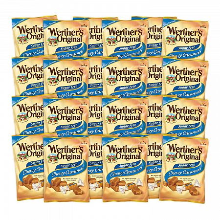 Chewy Caramels Sugar Free, 1.48 oz Bag, 24/Carton (60004088)