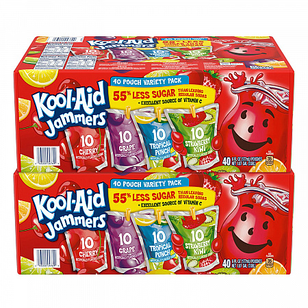 Jammers Juice Pouch Variety Pack, 6 oz Pouch, 80/Carton (60004076)