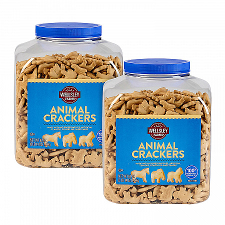 Animal Crackers, 62 oz Tub, 2/Carton (60004069)