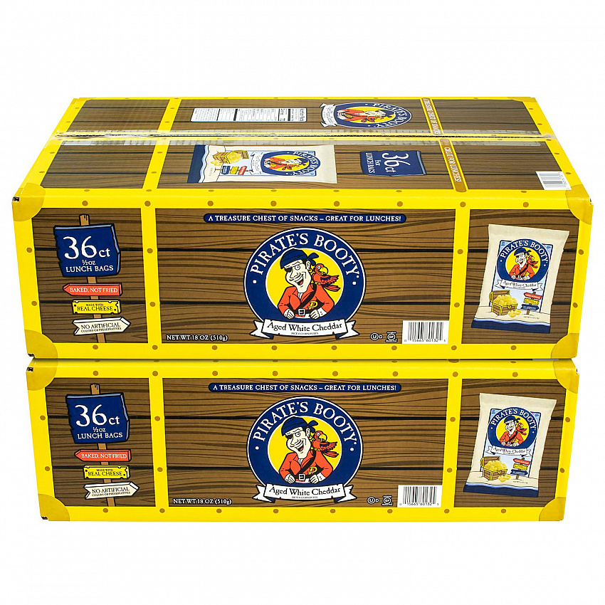 Natural Aged White Cheddar Baked Corn Puffs, 0.5 oz Bag, 36/Box, 2 Boxes/Carton (60004090)