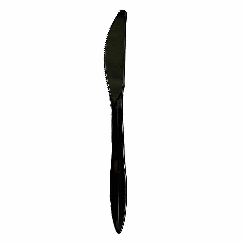 Mediumweight Polypropylene Cutlery, Knife, Plastic, Black, 1,000/Carton (KNIFEBLPP)
