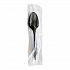 Mediumweight Polypropylene Cutlery, Individually Wrapped, Spoon, Plastic, Black, 1,000/Carton (SPOONBLPPIW)