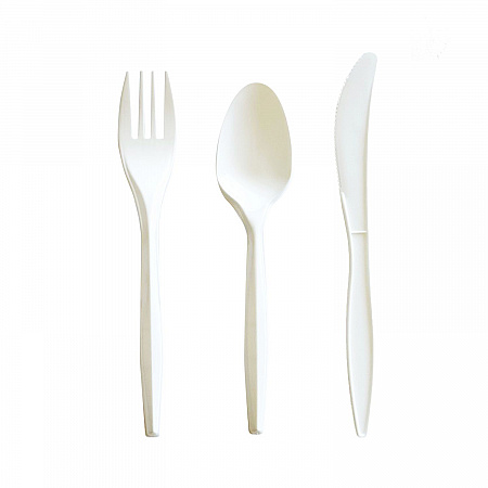 Three-Piece Cutlery Kit, Mediumweight, Fork/Knife/Spoon, 6.97