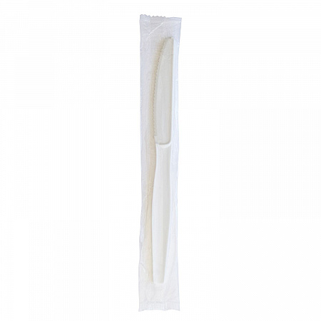 Heavyweight Wrapped Polystyrene Cutlery, Knife, Plastic, White, 1,000/Carton (KNIFEWHPSIW)