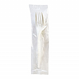 Mediumweight Wrapped Polypropylene Cutlery, Fork, 5.51", Plastic, White, 1,000/Carton (FORKMWPPIW)
