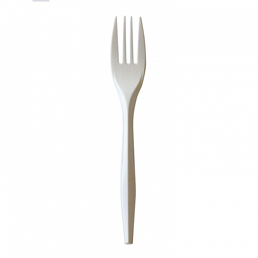 Mediumweight Polypropylene Cutlery, Fork, 5.51", Plastic, White, 1,000/Carton (FORKPPMW)