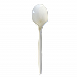 Mediumweight Polypropylene Cutlery, Soup Spoon, 4.86", Plastic, White, 1,000/Carton (SOUPMWPP)