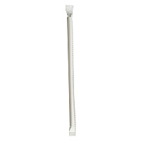 Wrapped Jumbo Paper Straws, 7.75", Paper, White, 320/Pack, 4 Packs/Carton (PPRSTRWIW)