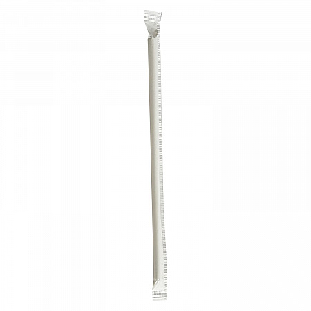 Wrapped Jumbo Paper Straws, 7.75
