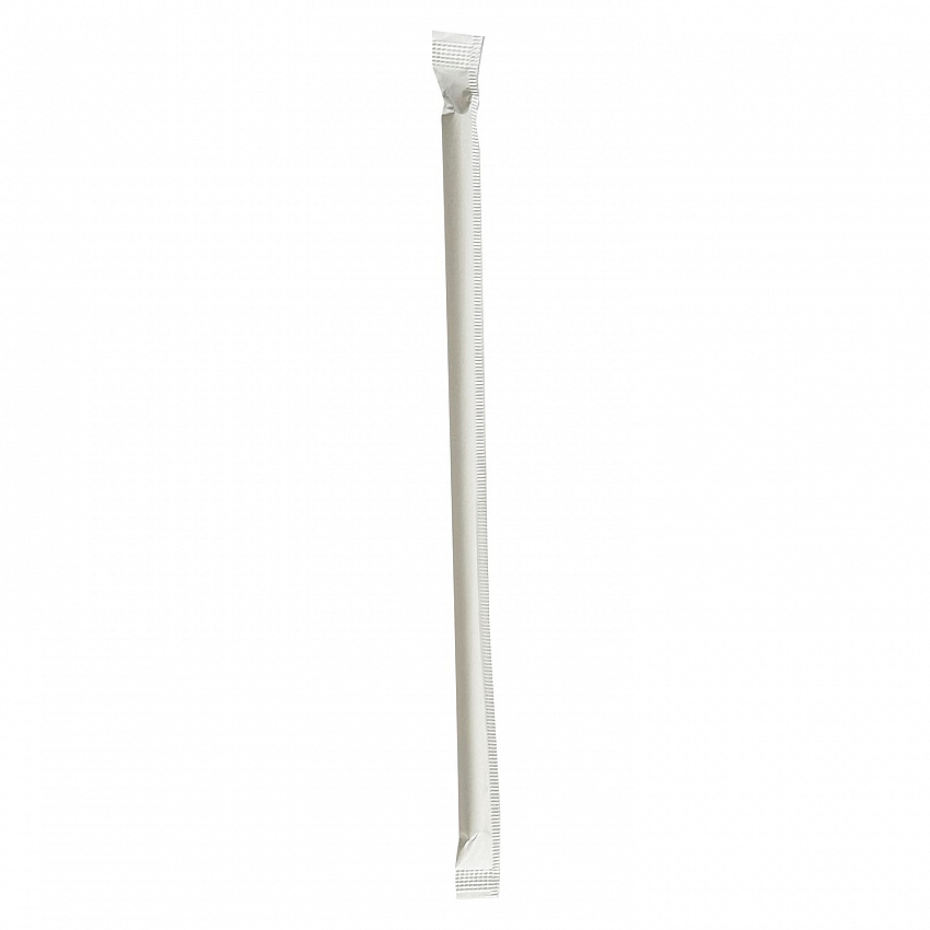 Wrapped Jumbo Paper Straws, 7.75", Paper, White, 320/Pack, 4 Packs/Carton (PPRSTRWIW)