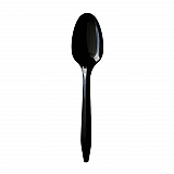 Mediumweight Polypropylene Cutlery, Spoon, Plastic, Black, 1,000/Carton (SPOONBLPP)