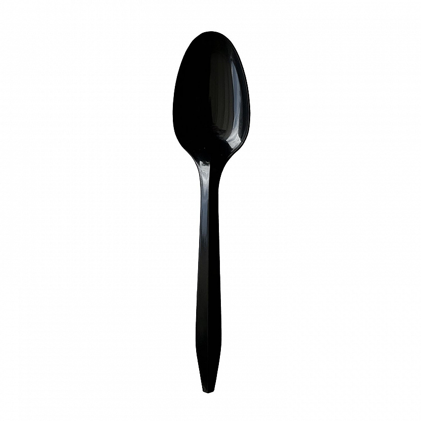Mediumweight Polypropylene Cutlery, Spoon, Plastic, Black, 1,000/Carton (SPOONBLPP)
