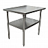 Stainless Steel Flat Top Work Tables, 36w x 30d x 36h, Silver, 2/Pallet (2VT3630)