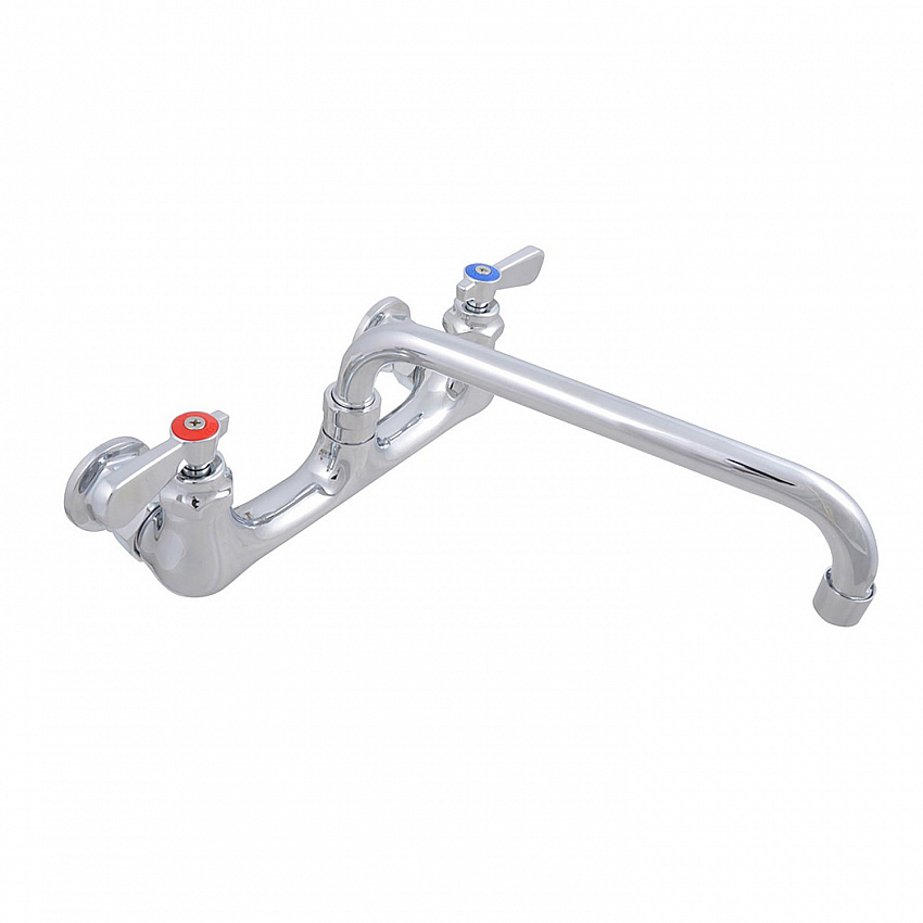 WorkForce Standard Duty Faucet, 8" Height/10" Reach, Chrome-Plated Brass (BKF8W10M)
