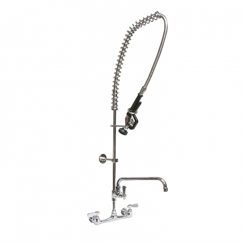 WorkForce Prerinse Add-A-Faucet, 4.62" Height/12" Reach, Chrome (VSMPRAF12M)