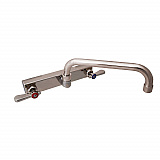 Evolution Splash Mount Stainless Steel Faucet, 4.88" Height/10" Reach, Stainless Steel (EVO8SM10)