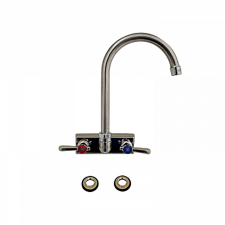 Evolution Splash Mount Stainless Steel Faucet, 9.06