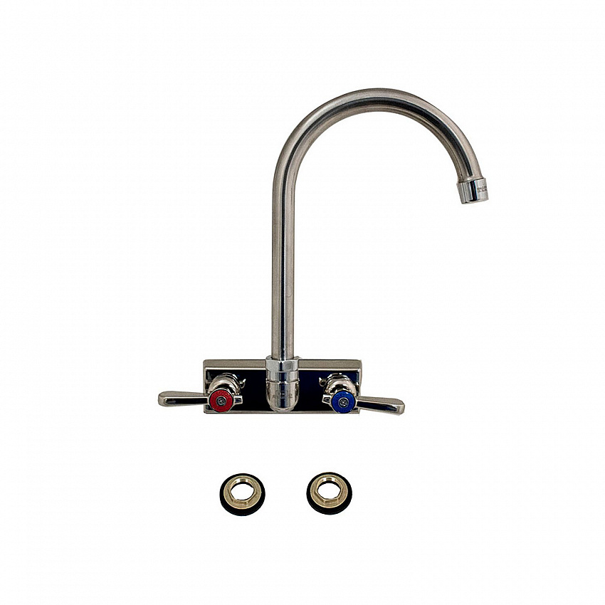 Evolution Splash Mount Stainless Steel Faucet, 9.06" Height/4.5" Reach, Stainless Steel (EVO4SM4G)