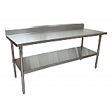 Stainless Steel 5" Riser Top Tables, 72w x 30d x 39.75h, Silver, 2/Pallet (2VTR57230)
