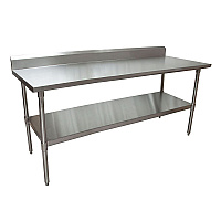 Stainless Steel 5" Riser Top Tables, 72w x 30d x 39.75h, Silver, 2/Pallet (2VTR57230)