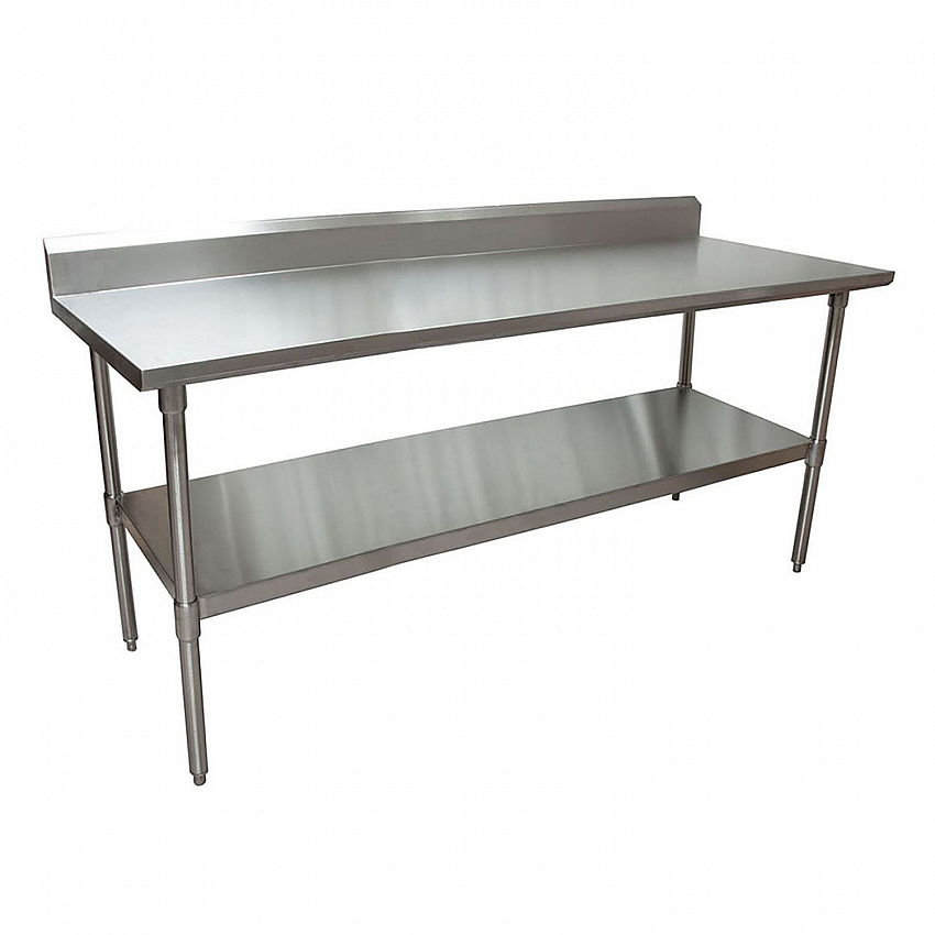 Stainless Steel 5" Riser Top Tables, 72w x 30d x 39.75h, Silver, 2/Pallet (2VTR57230)