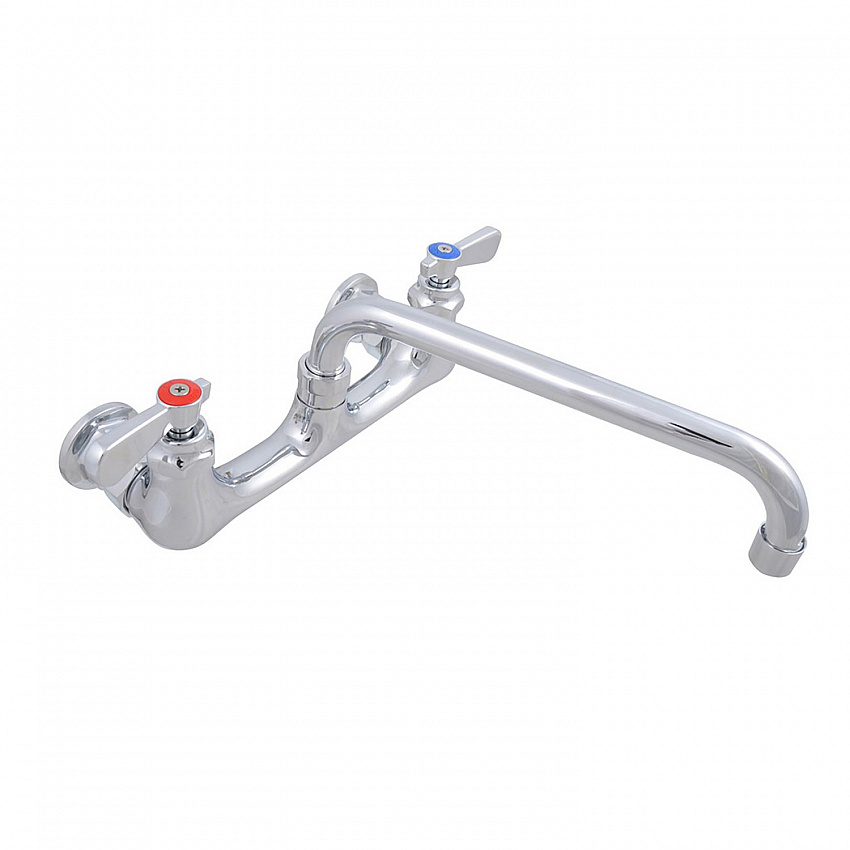 WorkForce Standard Duty Faucet, 4.62" Height/12" Reach, Chrome-Plated Brass (BKF8W12M)