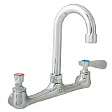 WorkForce Standard Duty Faucet, 12.38" Height/8" Reach, Chrome-Plated Brass (BKFW8GM)