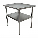 Stainless Steel Flat Top Work Tables, 24w x 24d x 36h, Silver, 2/Pallet (2VT2424)
