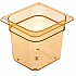 StorPlus High Heat Food Pan, 2.5 qt, 6.38 x 6.75 x 6, Amber, Plastic (3088513)