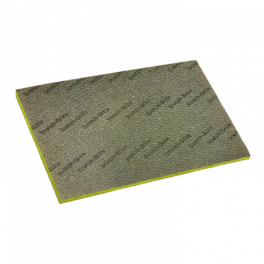 Clean and Shine Pad, 28 x 14, Brown/Yellow, 5/Carton (09556)