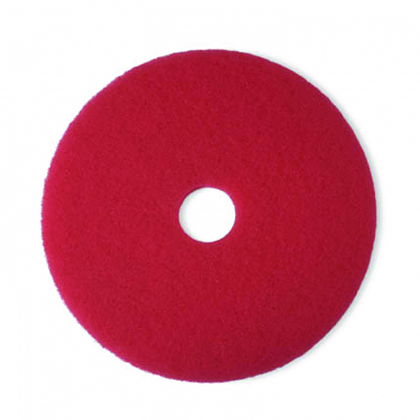 Low-Speed Buffer 5100 Floor Pads, 15" Diameter, Red, 5/Carton (510015)