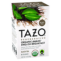 Tea Bags, Organic Awake English Breakfast, 16/Box, 6 Boxes/Carton (00303)