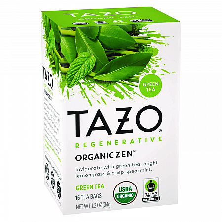 Tea Bags, Organic Zen, 16/Box, 6 Boxes/Carton (00309)