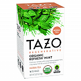 Tea Bags, Organic Refresh Mint, 16/Box, 6 Boxes/Carton (00350)