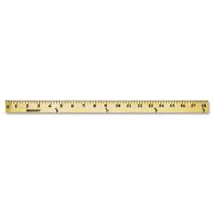 Westcott Wood Yardstick with Metal Ends, 36" Long. Clear Lacquer Finish (10425)