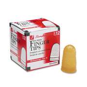 Swingline Rubber Finger Tips, 12 (Medium-Large), Amber, Dozen (54032)