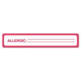 Tabbies Medical Labels, ALLERGIC, 1 x 5.5, White, 175/Roll (40561)
