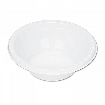 Plastic Dinnerware, Bowl, 5 oz, White, 125/Pack (5244WH)