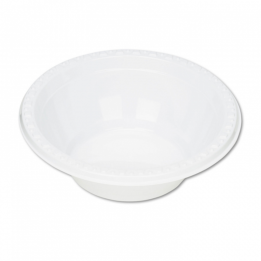 Plastic Dinnerware, Bowl, 5 oz, White, 125/Pack (5244WH)