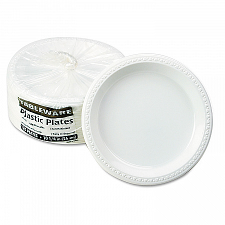 Plastic Dinnerware, Plates, 10.25