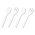 Tablemate Table Set Plastic Serving Forks and Spoons, White, 24 Forks, 24 Spoons per Pack (W95PK4)