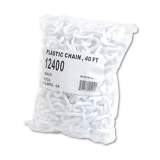 Tatco Crowd Control Stanchion Chain, Plastic, 40ft, White (12400)