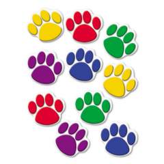 Teacher Created Resources Paw Print Accents, Assorted Colors, 30 Pieces (4114)