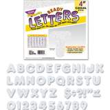 TREND Ready Letters Sparkles Letter Set, Silver Sparkle, 4"h, 71/Set (T1613)