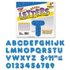TREND Ready Letters Sparkles Letter Set, Blue Sparkle, 4"h, 71/Set (T1617)