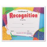TREND Certificate of Recognition Awards, 11 x 8.5, Horizontal Orientation, Assorted Colors with White Border, 30/Pack (T2965)