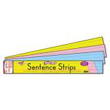 TREND Wipe-Off Sentence Strips, 24 x 3, Blue; Pink; Yellow, 30/Pack (T4002)